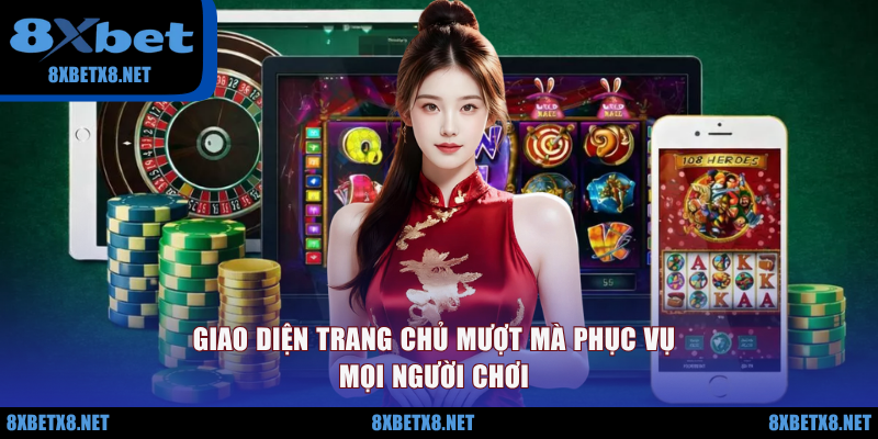 Giao diện trang chủ mượt mà phục vụ mọi người chơi
